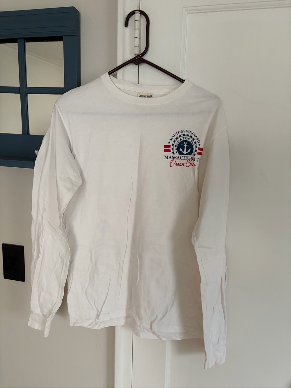 Hanes White ComfortWash T-Shirt with Cream Tag - Picture 6 of 6
